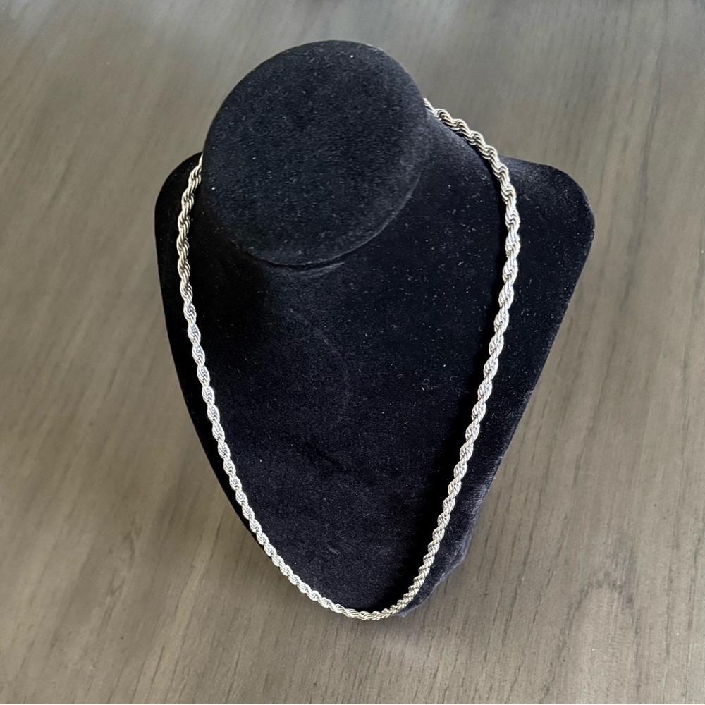 Silver Plated Rope Chain - Picture 4 of 10